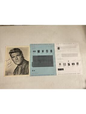 Vintage Chuck Connors Signed Autographed 8x10 Publicity Photo w/ Provenance Docs